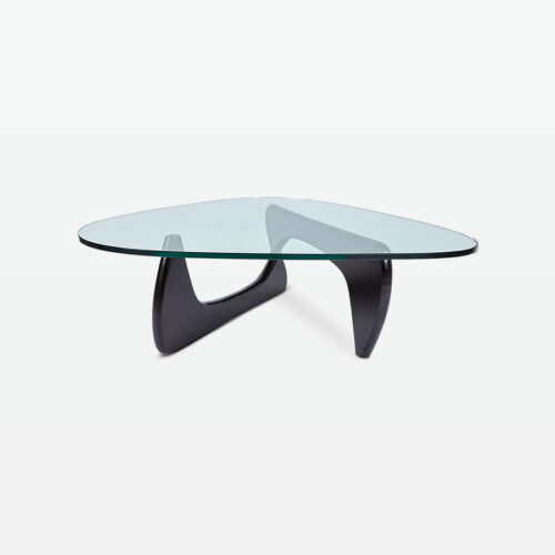 Gerda Black Coffee Table in Black Wood front view