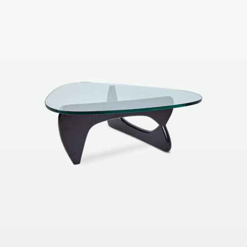 Gerda Black Coffee Table in Black Wood side view