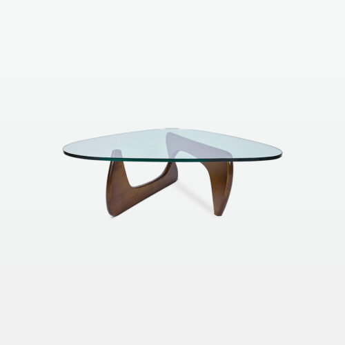 Gerda Walnut Coffee Table in Walnut Wood front view