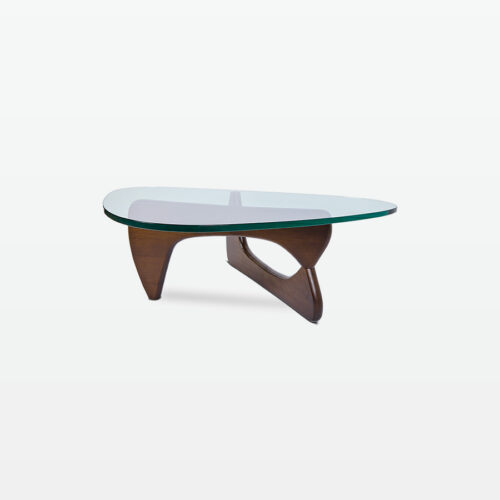 Gerda Walnut Coffee Table in Walnut Wood side view